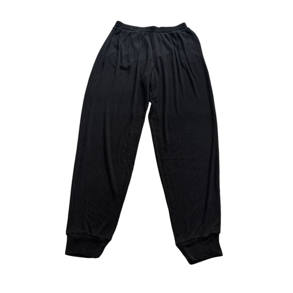 ALO Yoga High Waist Ribbed Whisper Pant in Black - Picture 1 of 6